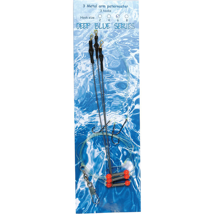 Deep Blue Flat Sea Rig 3-Arm Metaal 3-Haaks H8