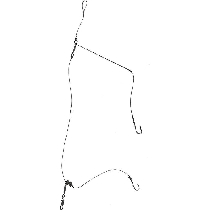 Deep Blue Kabeljauw Paternoster 2-Haaks H2-0