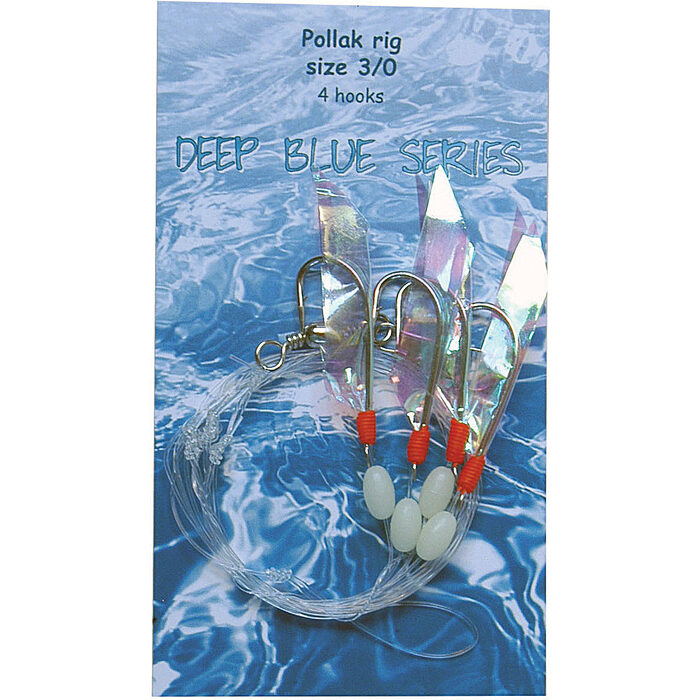 Deep Blue Pollack Rig 4-Haaks Shiny Fly Flex H3-0
