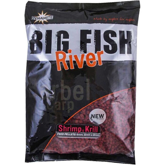 Dynamite Baits Big Fish River Feed Pellets Shrimp-Krill 1.8kg
