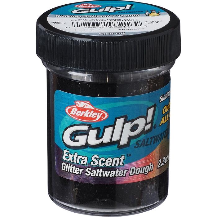 Berkley Gulp! Dough Black Silver Gold Glitter