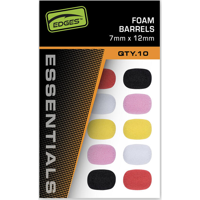 Fox Edges Foam Barrels Mixed Colour 7x12mm