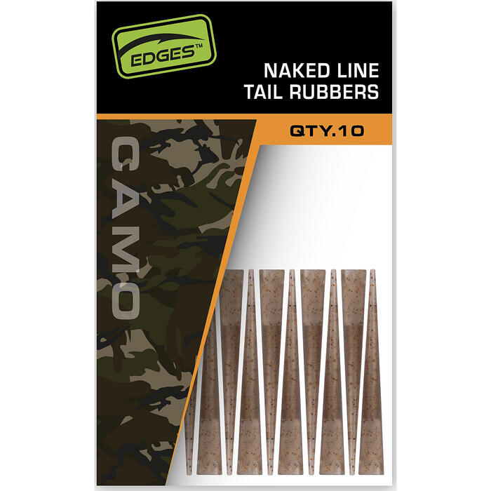Fox Edges Camo Tail Rubbers Naked Line 10 stuks