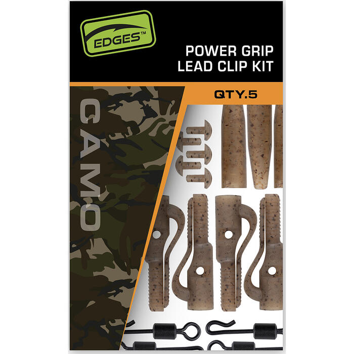 Fox Edges Camo Power Grip Lead Clip Kit 5pcs