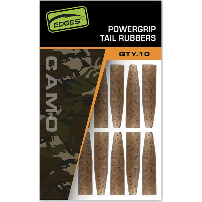 Fox Edges Camo Tail Rubbers Powergrip 10pcs