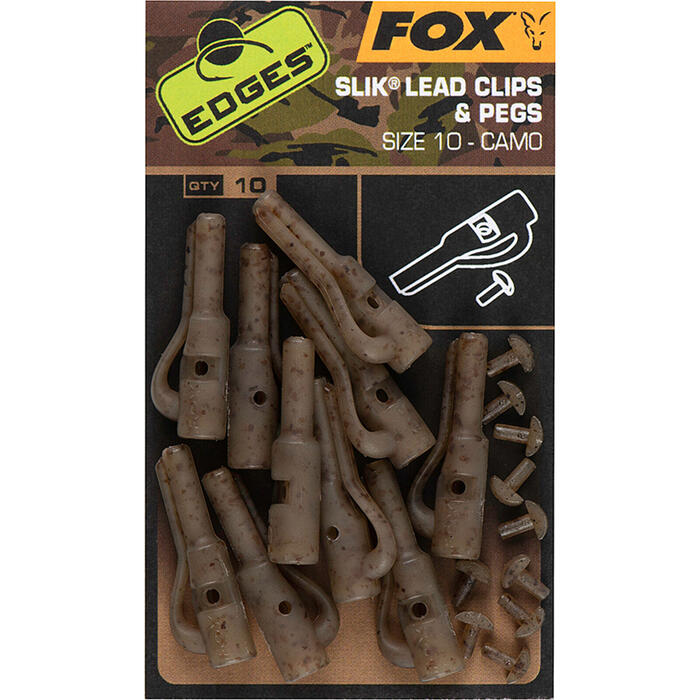Fox Edges Camo Slik Lead Clip + Pegs Size 10