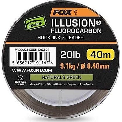 Fox Edges Illusion Fluorocarbon 20lb 0.40mm x 40m - Naturals Green