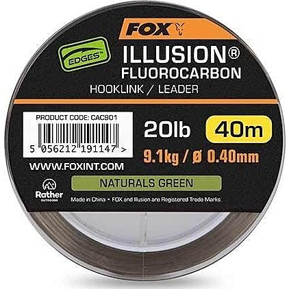 Fox Edges Illusion Fluorocarbon 30lb 0.50mm x 40m - Naturals Green