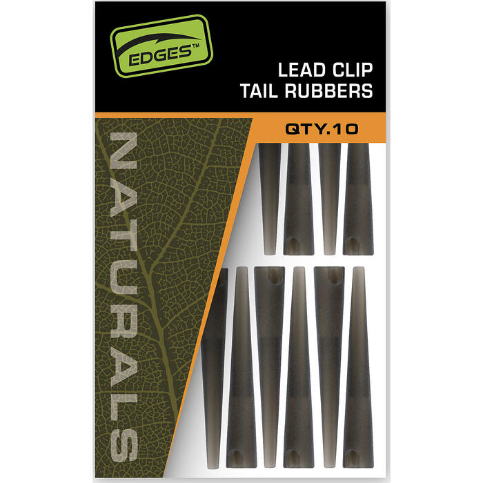 Fox Edges Naturals Tail Rubbers Lead Clip 10 stuks