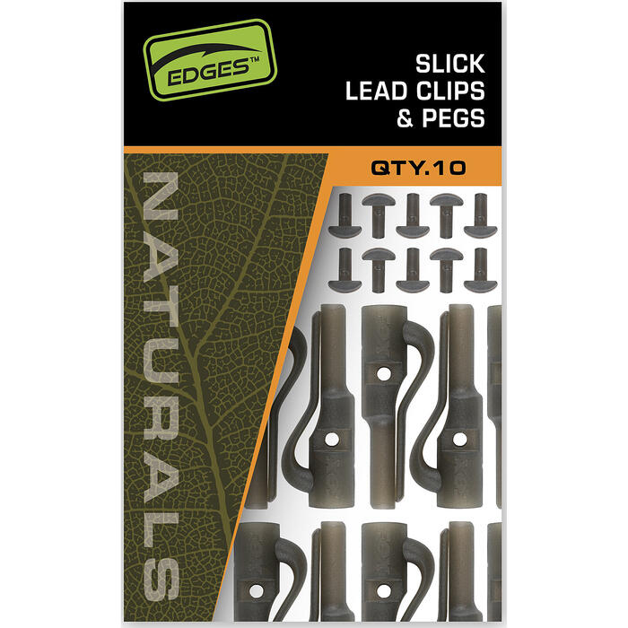 Fox Edges Naturals Lead Clip + Pegs Slik 10pcs