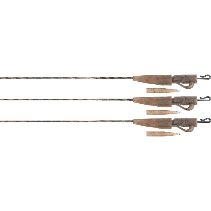 Fox Edges Naturals Submerge Lead Clip Leaders 30lb 3pcs