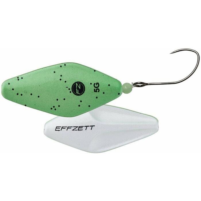 Effzett Pro Trout Inline Spoon 4.3cm 5gr Green Black Flake