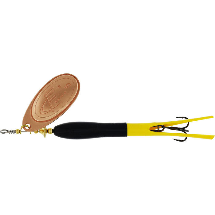 Westin FC Upstream 20gr Black/Flouro Yellow Copper Blade
