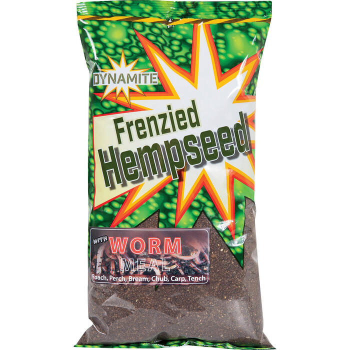 Dynamite Baits Frenzied Hemp Groundbait Dark Worm 1kg