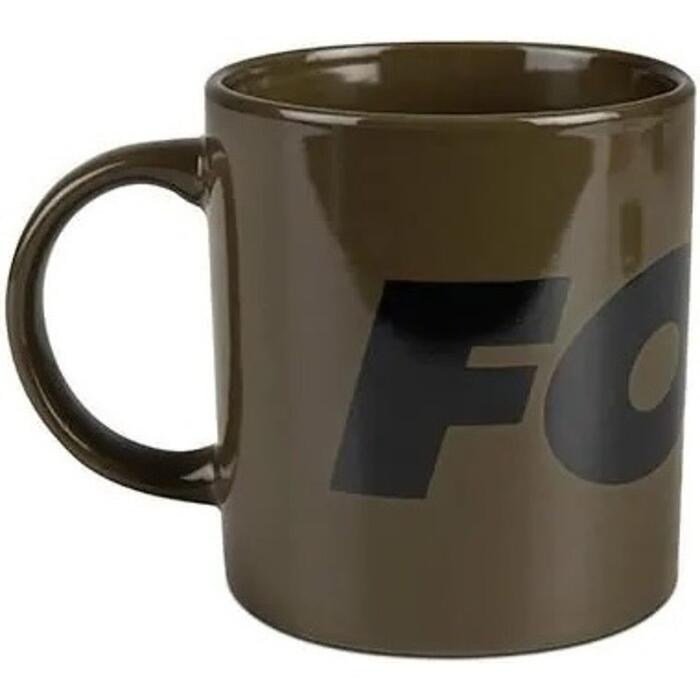 Fox Ceramic Mug Green and Black Logo