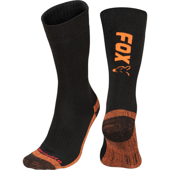 Fox Black Thermolite Long Sock Black - Orange Maat 40-43