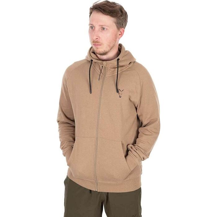 Fox Collection LW Zip Hoody Tan Ltd L