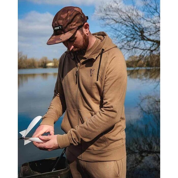 Fox Collection LW Zip Hoody Tan Ltd XL
