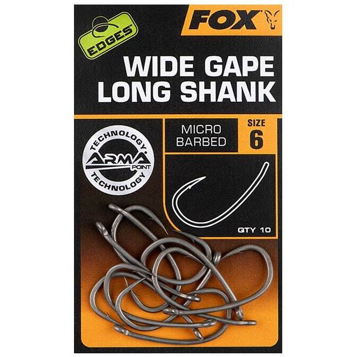 Fox Edges Armapoint Wide Gape Long Shank Hooks #4