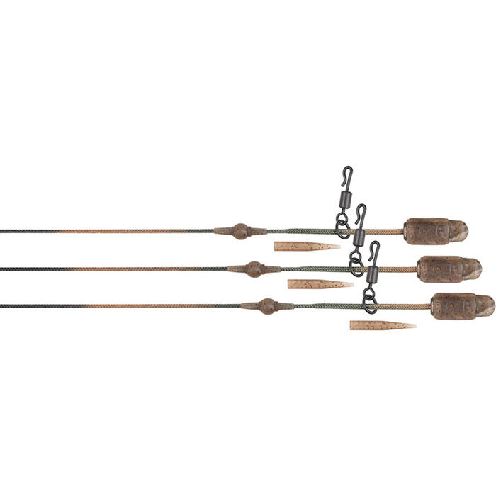 Fox Edges Camo Heli-Clip Rigs 50lb Leadcore