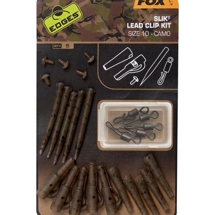 Fox Edges Camo Slik Lead Clip Kit Size 10