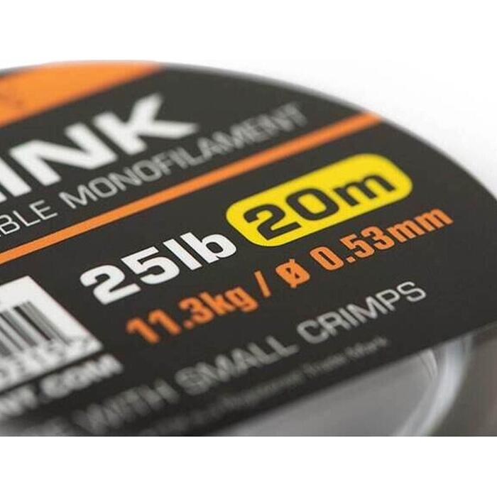Fox Edges Link Crimpable Monofilament 0.64mm 20m Trans Khaki