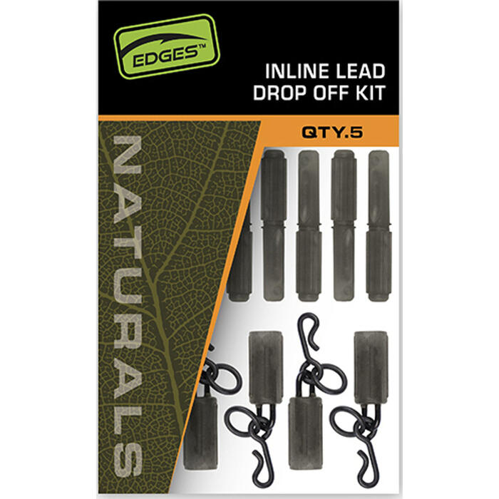 Fox Edges Naturals Inline Lead Drop Off Kits x 5