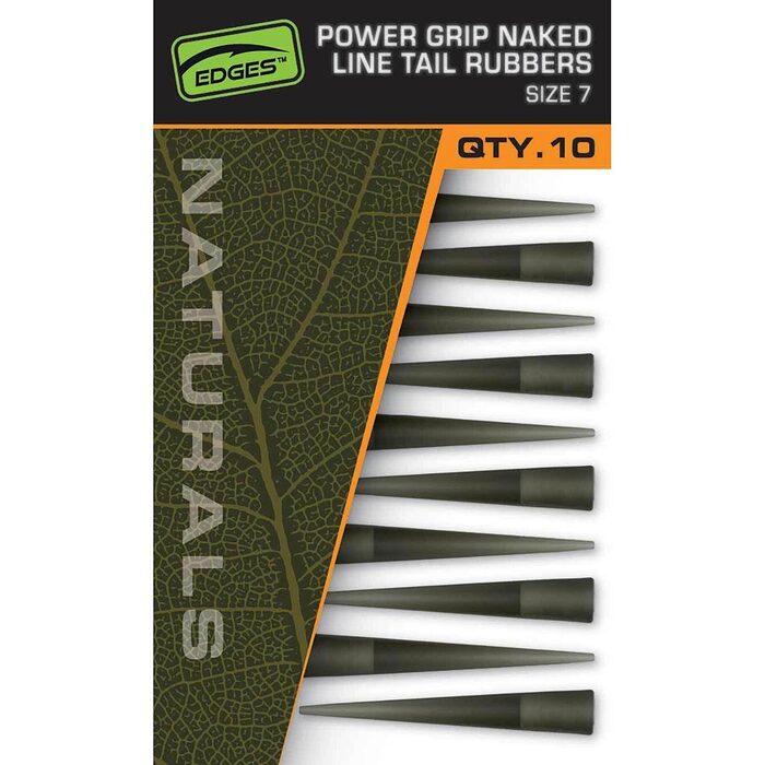 Fox Edges Naturals Power Grip Naked line tail rubbers size 7 x 10