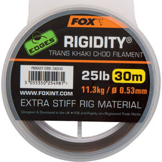 Fox Edges Rigidity Chod Filament Trans Khaki 30lb-0.57mm