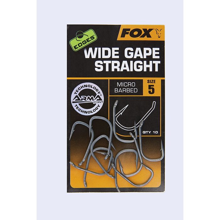 Fox Edges Wide Gape Straight Size 8