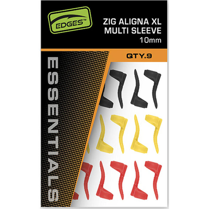 Fox Edges Zig Aligna kit Multi Sleeve kit 3 yellow 3 red and 3 black