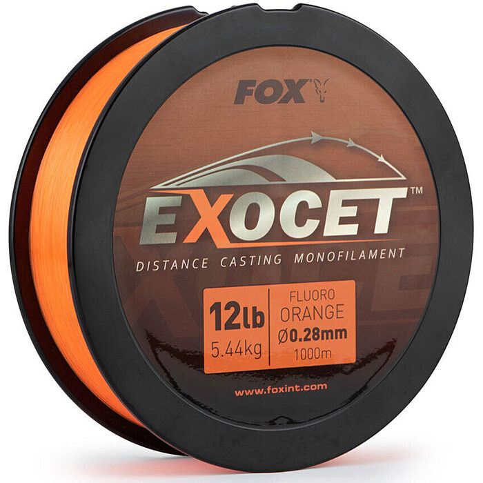 Fox Exocet Fluoro Orange Mono 0.33mm 7.5kg 1000m