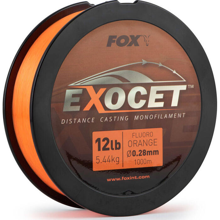 Fox Exocet Fluoro Orange Mono 0.33mm 7.5kg 1000m