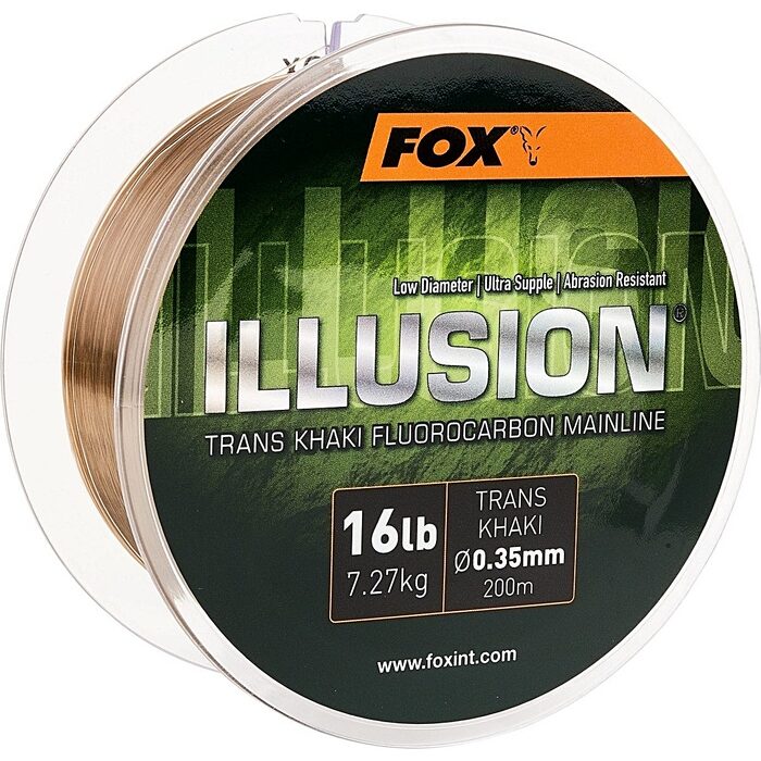 Fox Illusion Fluorcarbon Mainline Trans Khaki 200m 0.35mm 16lb