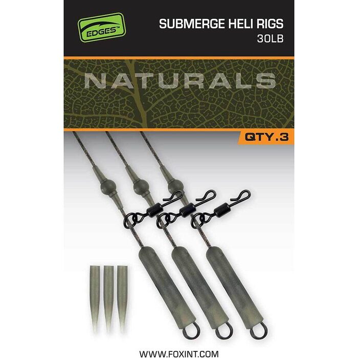 Fox Naturals Submerged Heli Rigs 30lb 3st