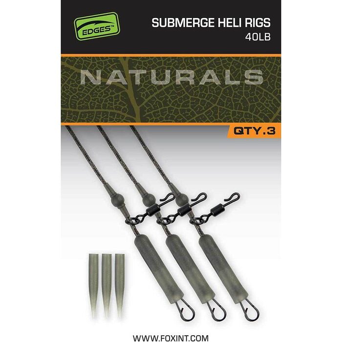 Fox Naturals Submerged Heli Rigs 40lb 3st