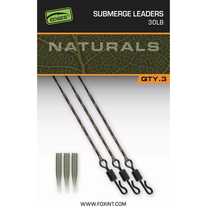 Fox Naturals Submerged Leaders 30lb 3st