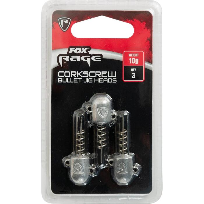 Fox Rage Corkscrew Bullet Jighead 15gr 3st