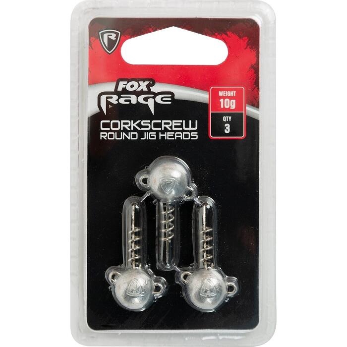 Fox Rage Corkscrew Round Jighead 15gr 3st