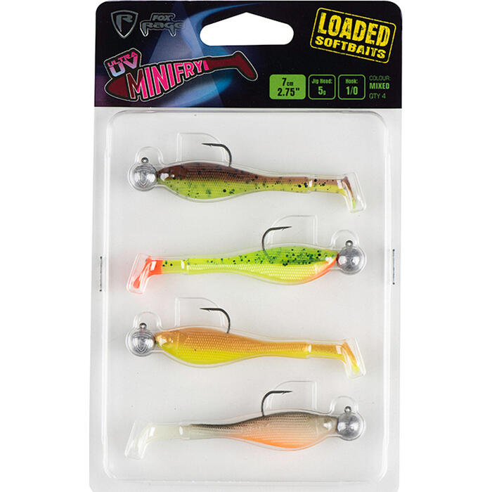 Fox Rage Mini Fry Mixed UV Colour Pack #2 Loaded 7cm 5gr