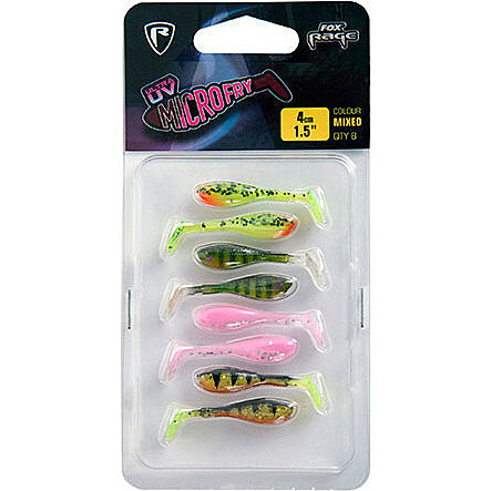 Fox Rage Micro Fry Mixed Colours Pack #1 4cm UV