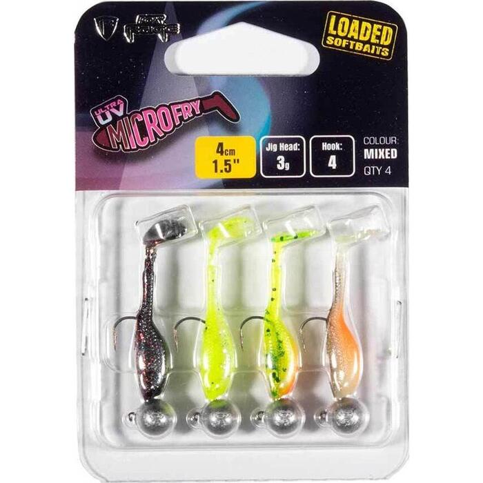 Fox Rage Micro Fry Mixed UV Colour Pack #2 Loaded 4cm 3gr