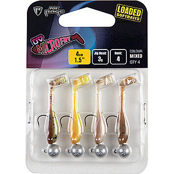 Fox Rage Micro Fry Mixed UV Colour Pack #1 Loaded 4cm 3gr