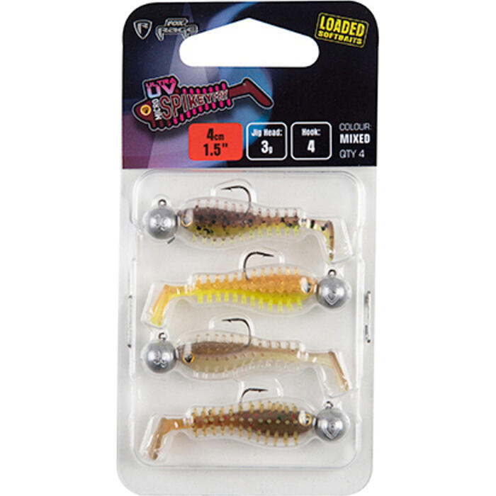 Fox Rage Micro Spikey Fry Mixed UV Colour Pack #1 Loaded 4cm 3gr