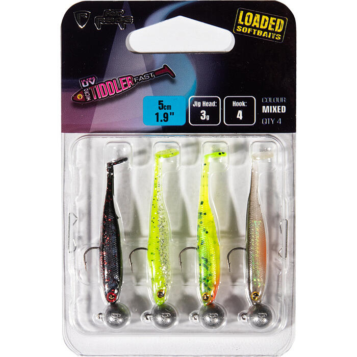 Fox Rage Micro Tiddler Fast UV Mixed Colours Loaded Pack #2 4cm 3gr