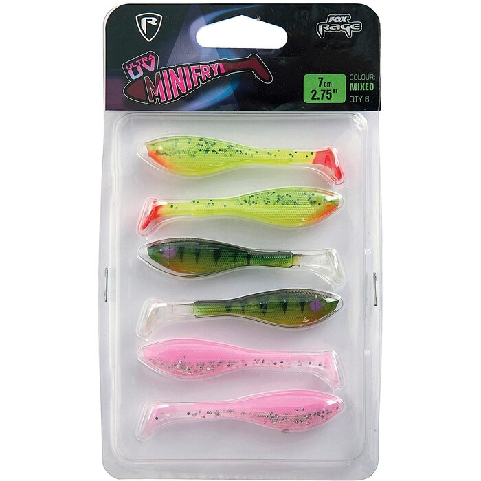 Fox Rage Mini Fry UV Mixed Colours Pack #1 7cm