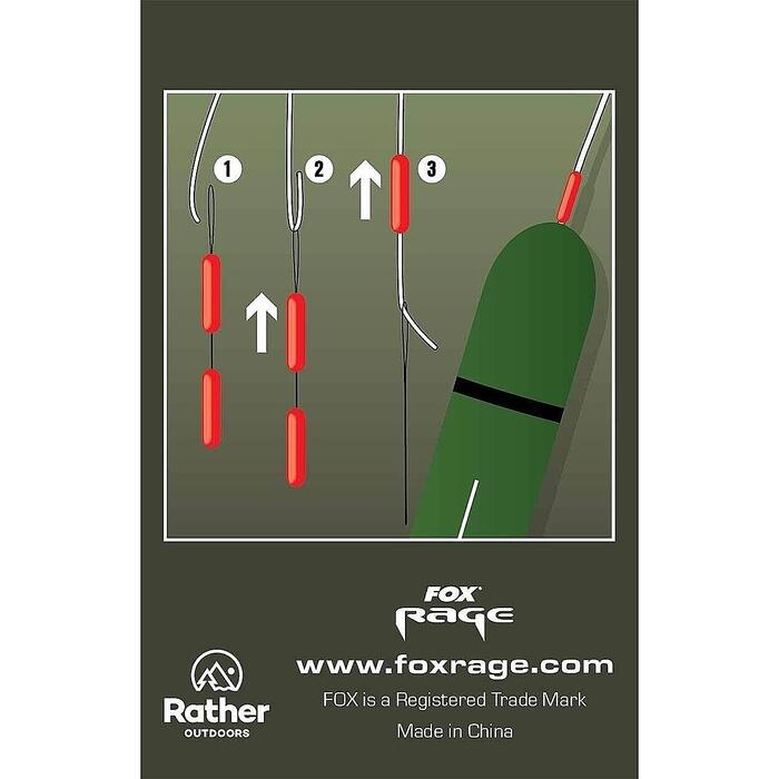 Fox Rage Predator Float Stops Red 20pcs