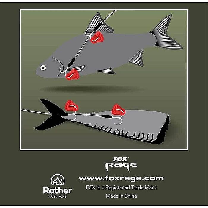 Fox Rage Predator Twin Treble Trace 52cm Size 4