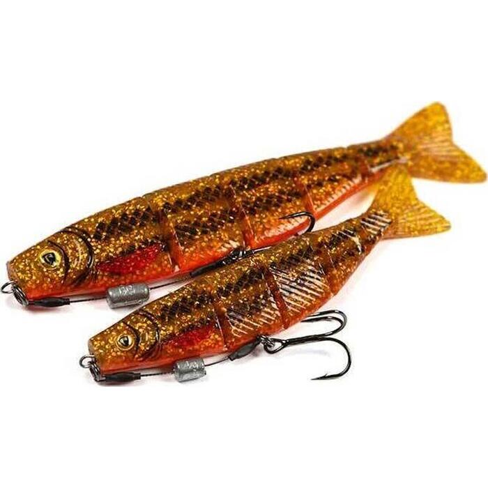Fox Rage Pro Shad Jointed Loaded 14cm Goldie UV