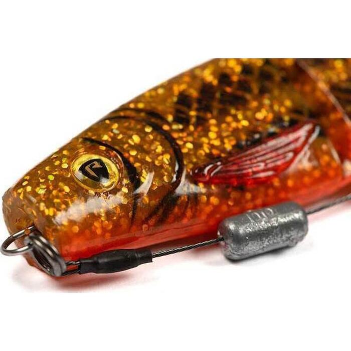 Fox Rage Pro Shad Jointed Loaded 14cm Goldie UV